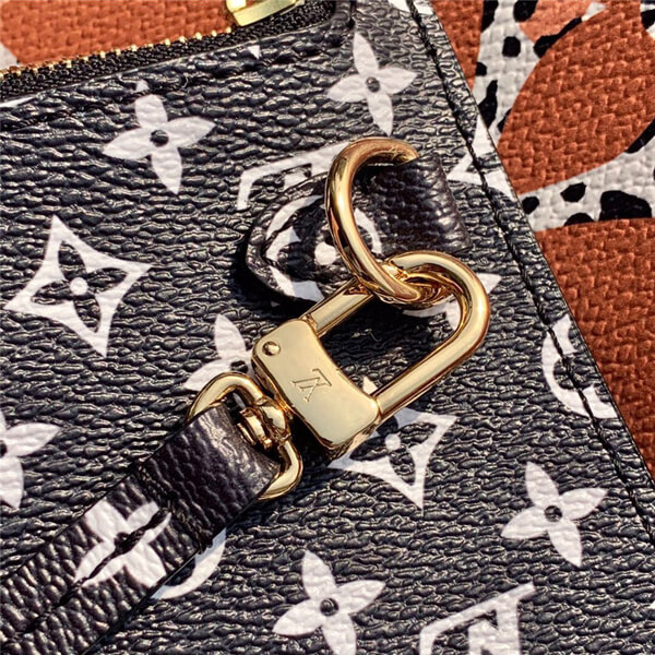 ルイヴィトン トートバッグ コピー レパード柄ジャイアントモノグラムネバーフルMM M44676